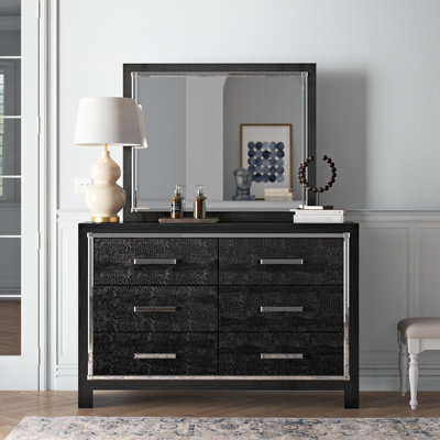 Black studded dresser discount